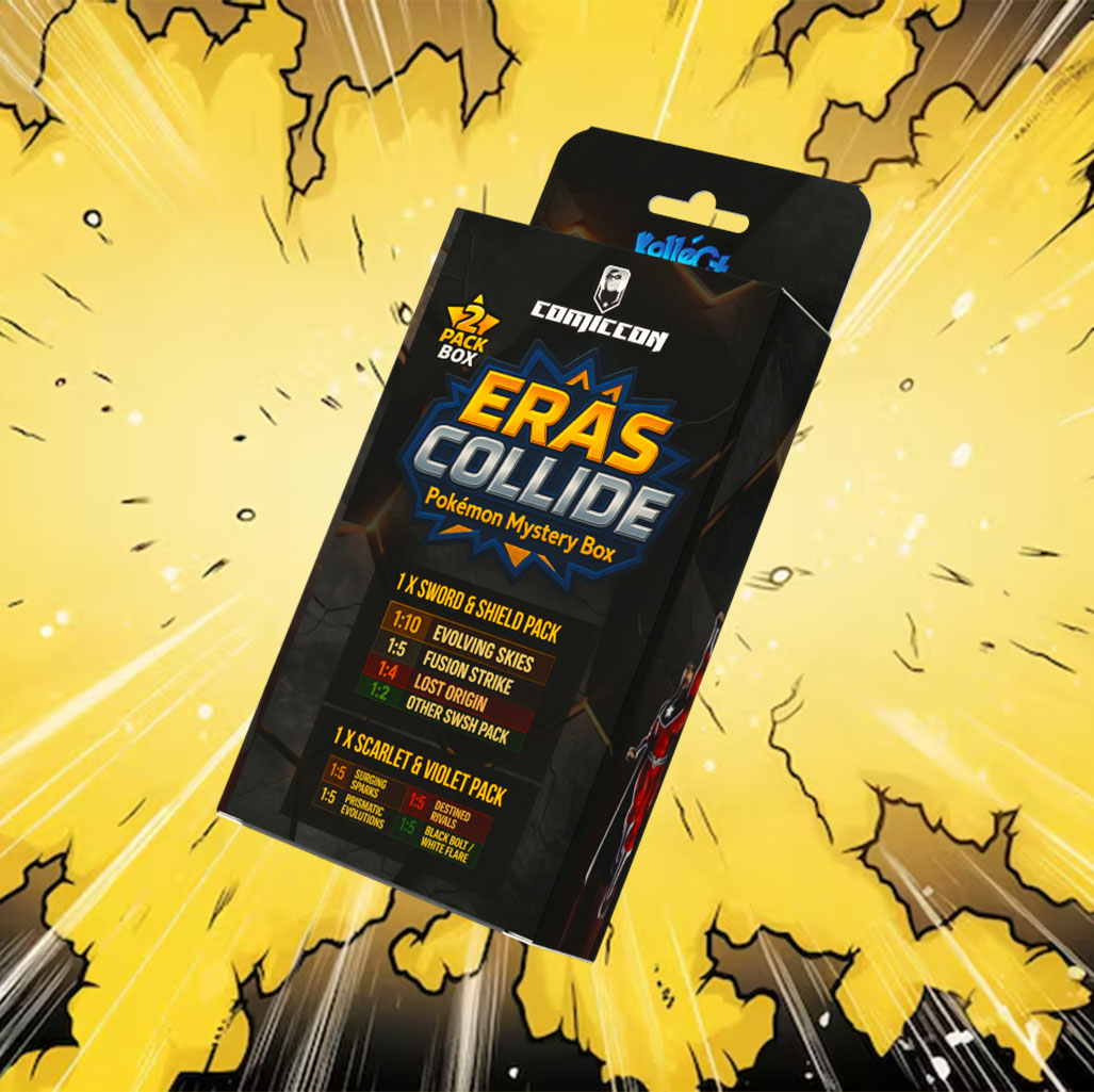 Pokémon Mystery Box (2 Packs) • ERAS COLLIDE - COMICCON Edition