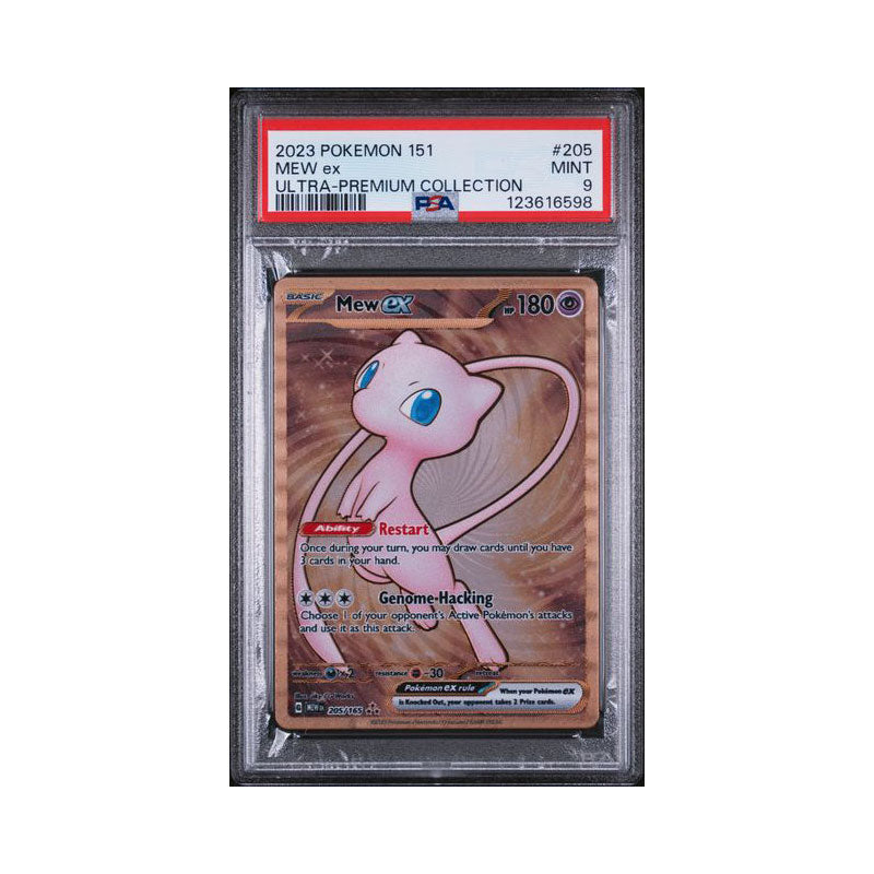 Mew ex (151 Metal Card) 205/165 - PSA 9