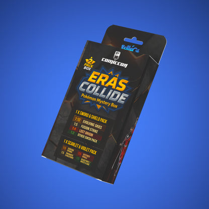 Pokémon Mystery Box (2 Packs) • ERAS COLLIDE - COMICCON Edition