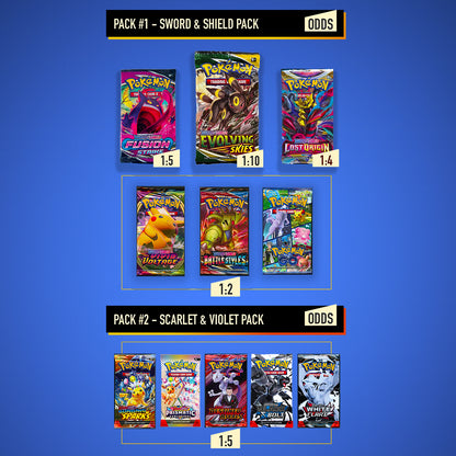 Pokémon Mystery Box (2 Packs) • ERAS COLLIDE - COMICCON Edition