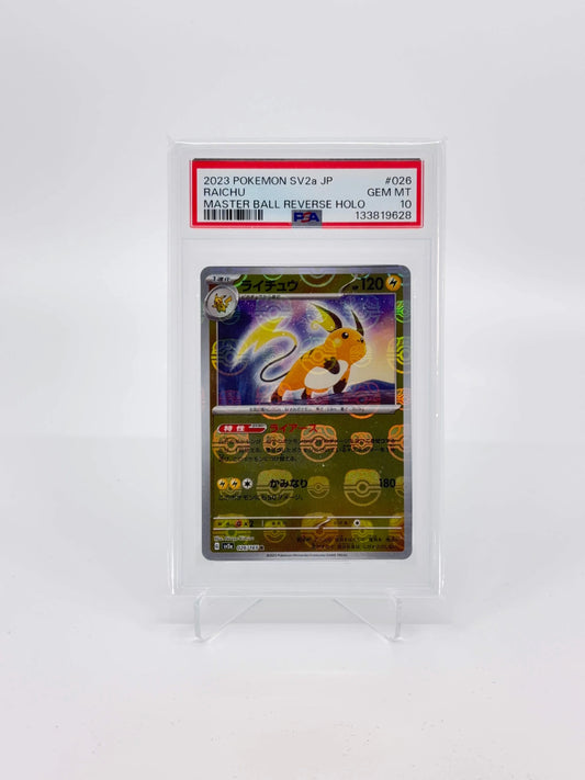 Raichu 026/165 (JP) Master Ball Reverse Holo - PSA 10