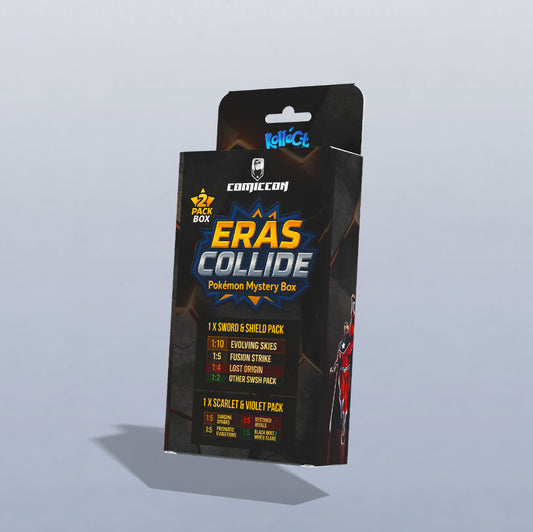 Pokémon Mystery Box (2 Packs) • ERAS COLLIDE - COMICCON Edition